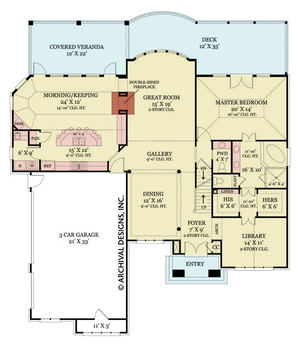 tulip hill house plan - archival designs house plans, floor plan