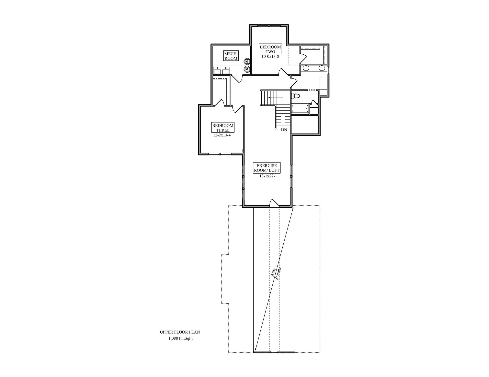 Mitchell Gulch House Plan - Archival Designs House Plans, floor plan