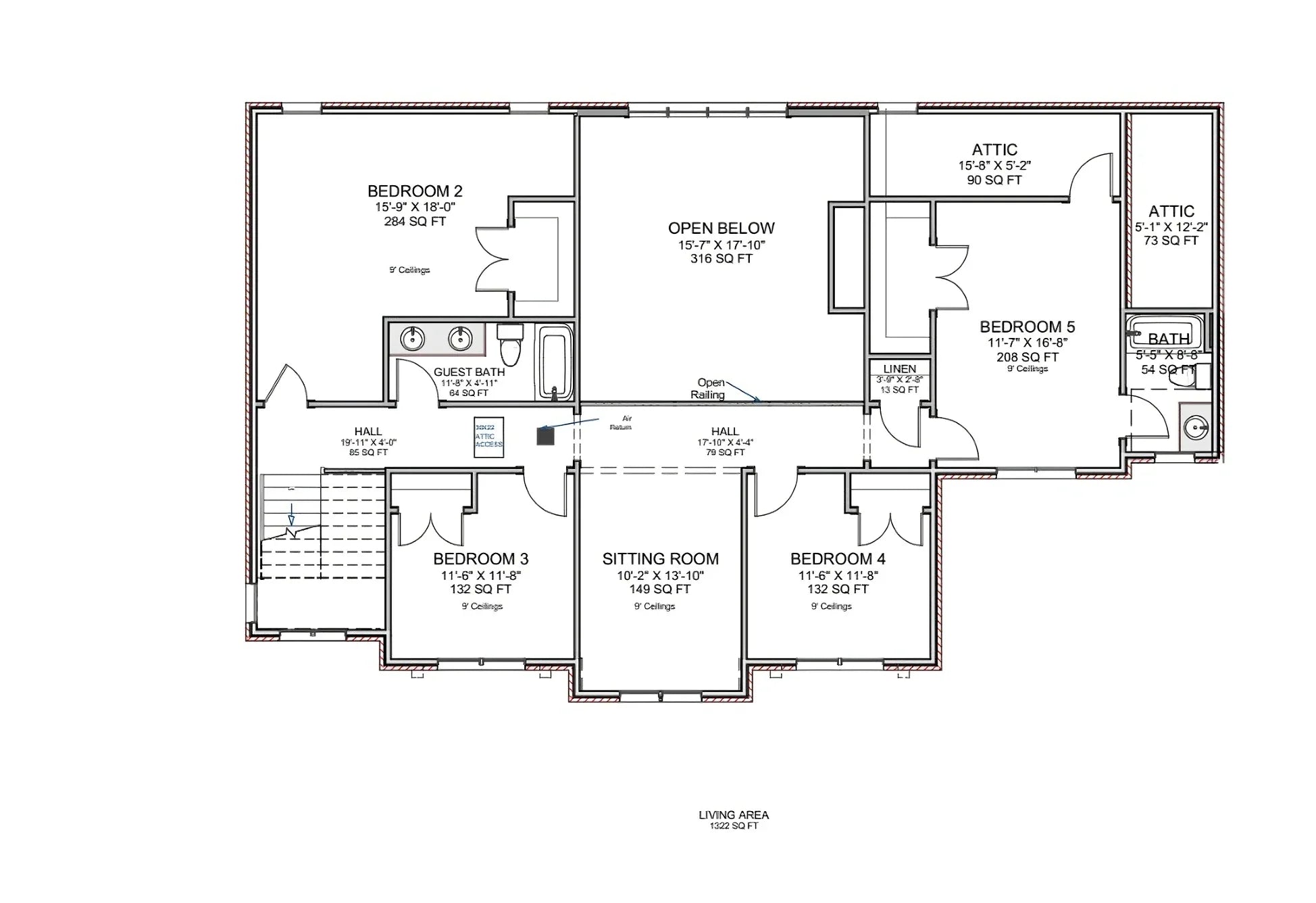 Virginian Tudor Archival Designs Floor Plan