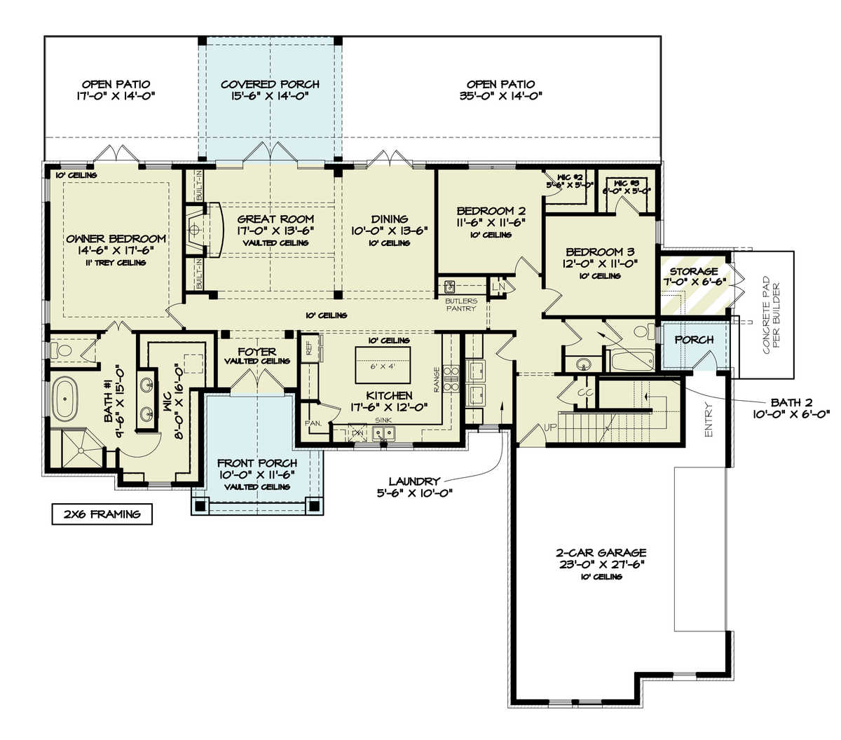 Willow Grove Plan A1742-A / First Floor Plan