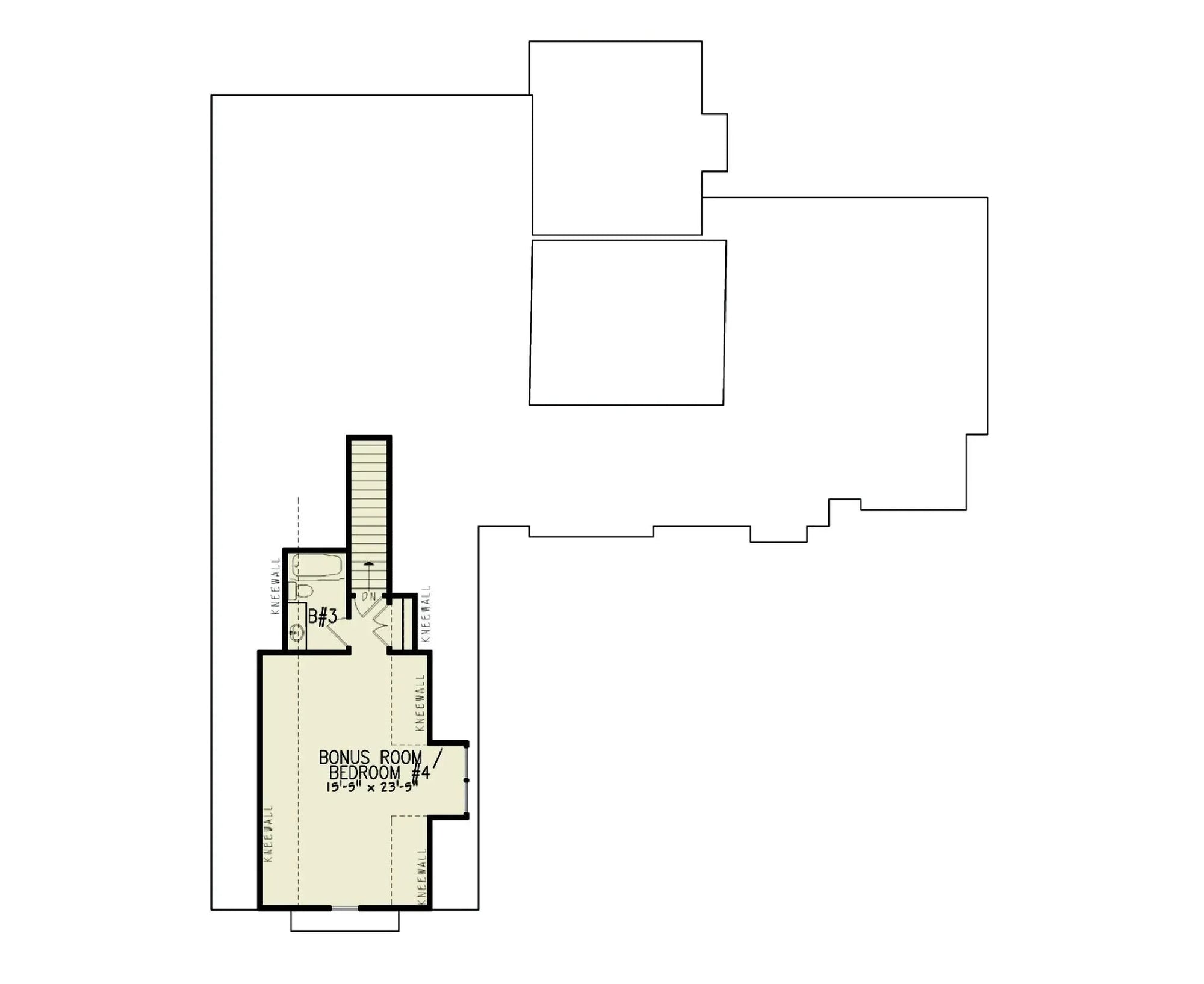 Woodfin Ridge Cottage B - Archival Designs House Plans, floor plan