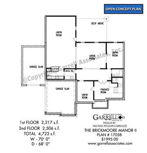 brickmoore manor ii archival designs floor plan