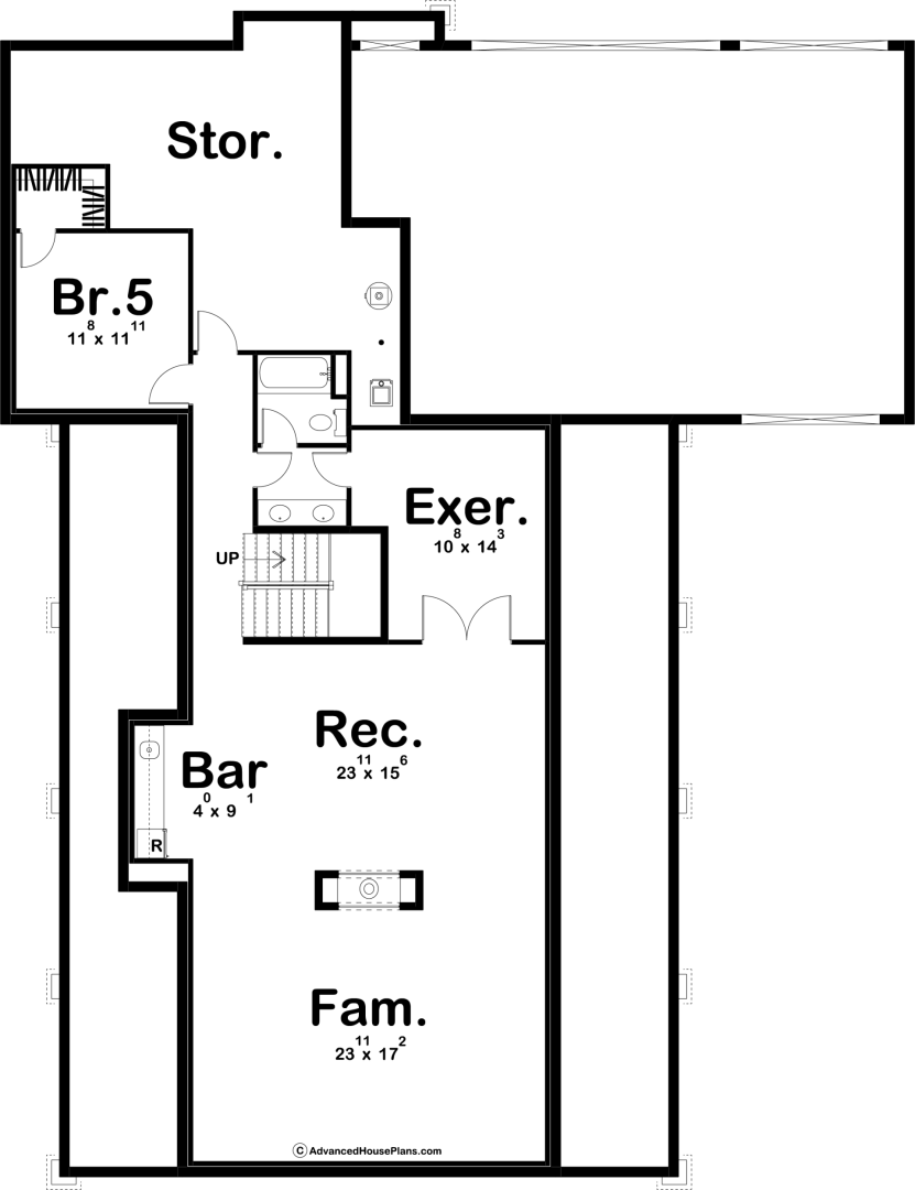 Broken Bow Barndominium Basement Floor Plan