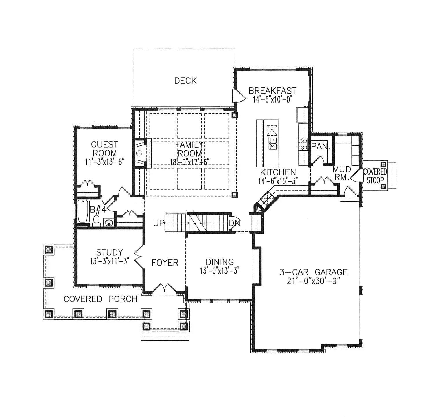 Danforth Manor C - Archival Designs House Plans, floor plan