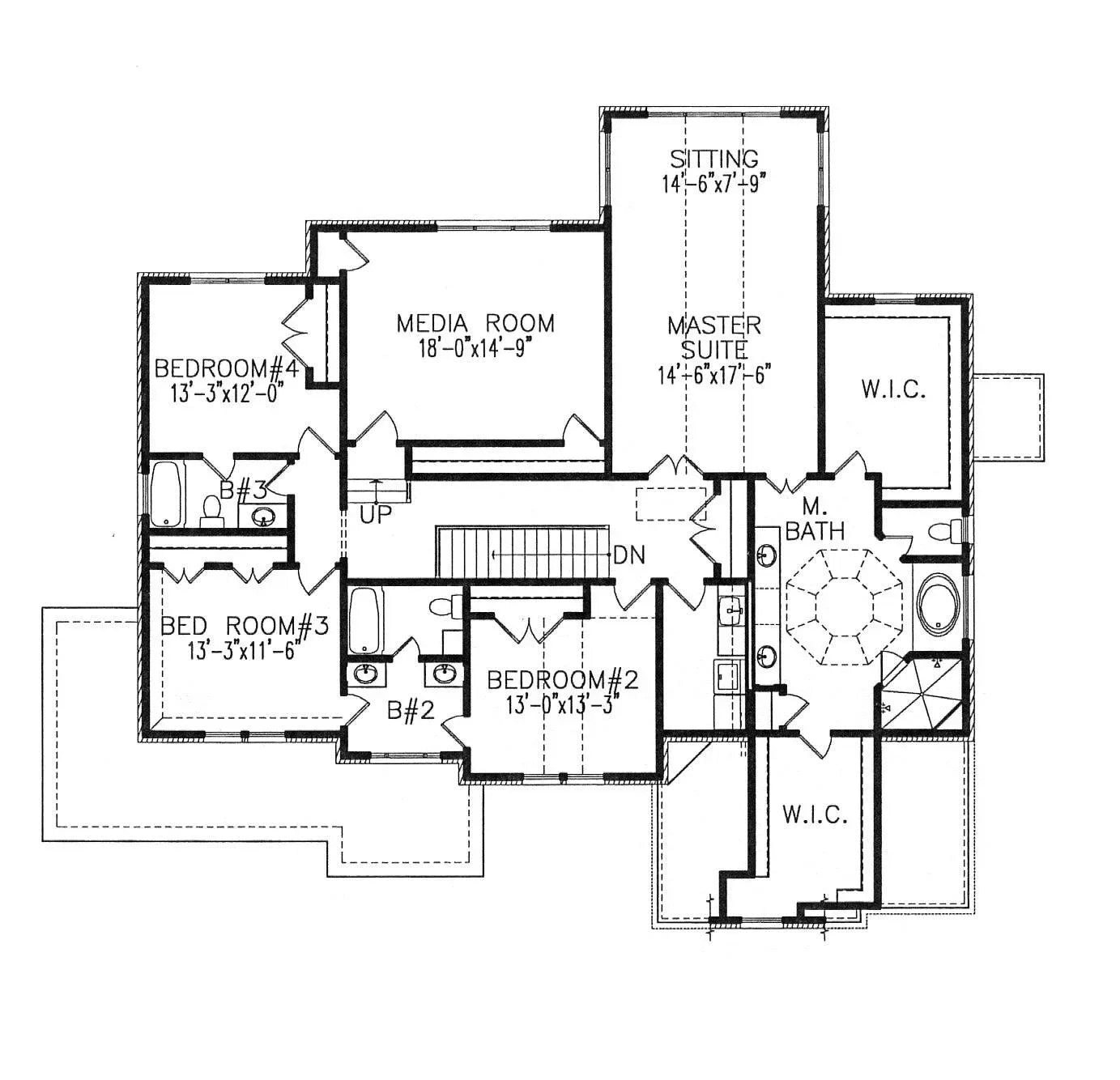 Danforth Manor C - Archival Designs House Plans, floor plan