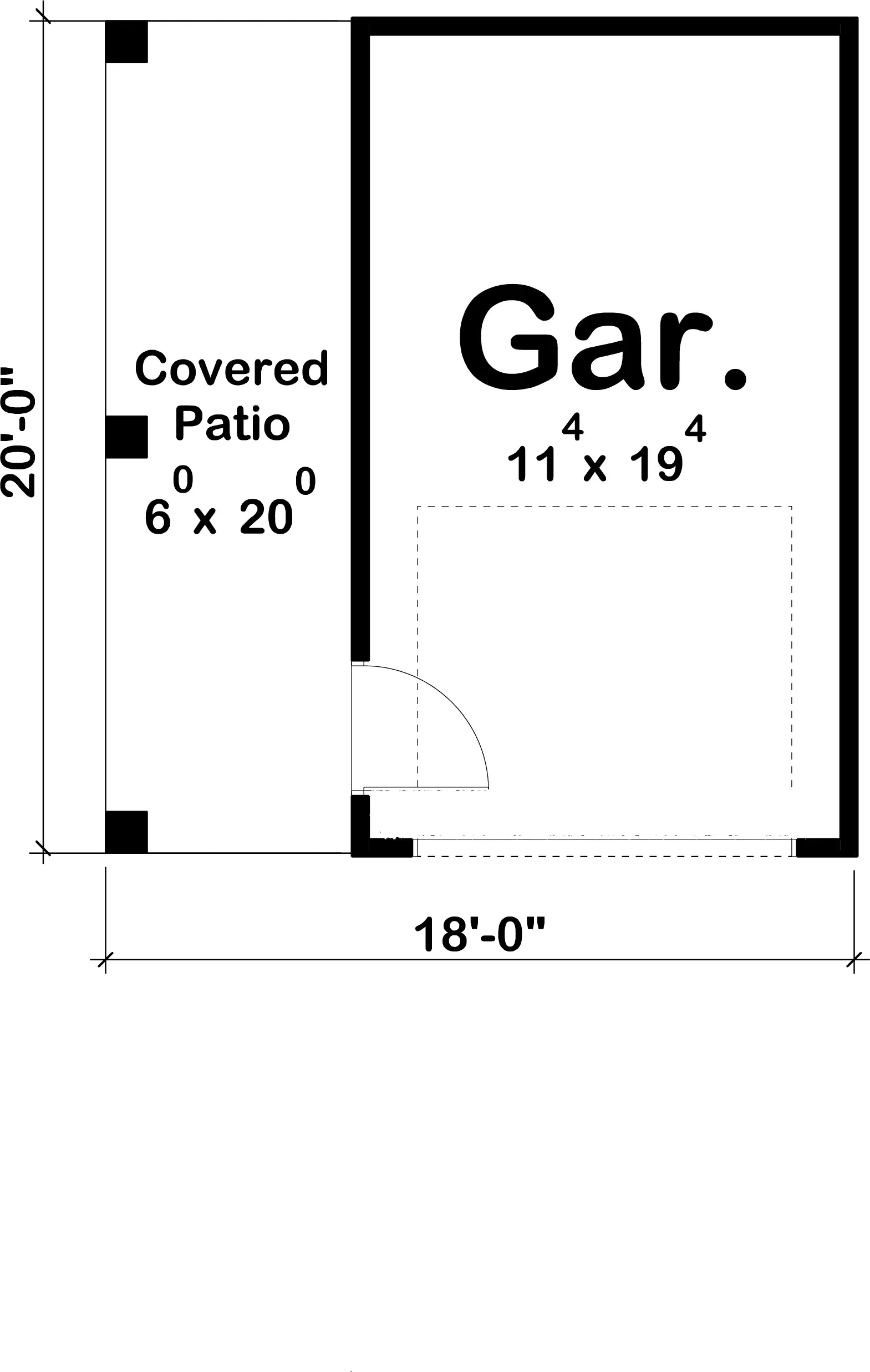 Foltz Garage Plan - Archival Designs House Plans, floor plan