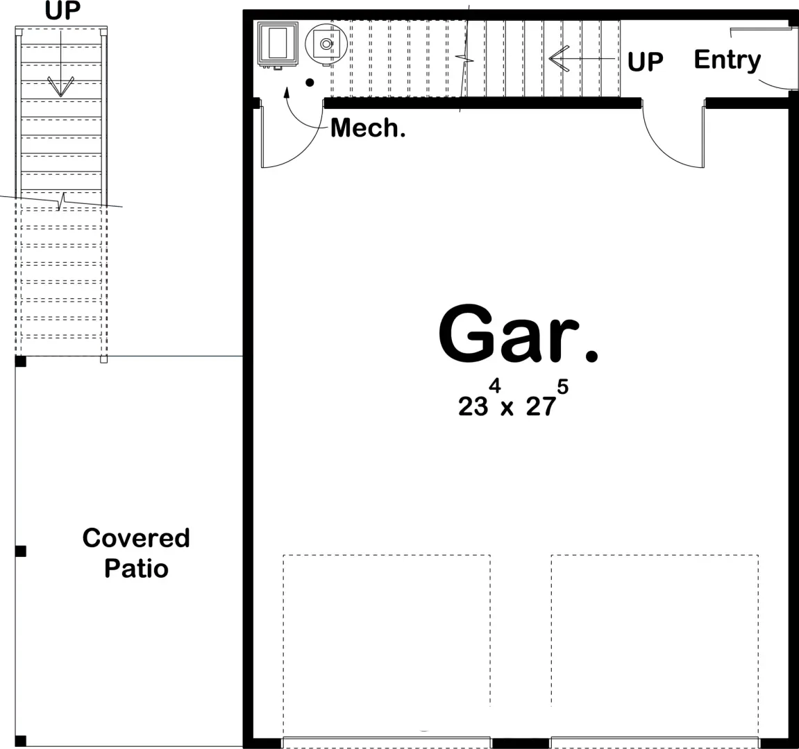 Gideon Garage Plan - Archival Designs House Plans, floor plan