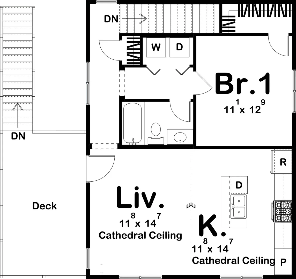 Gideon Garage Plan - Archival Designs House Plans, floor plan