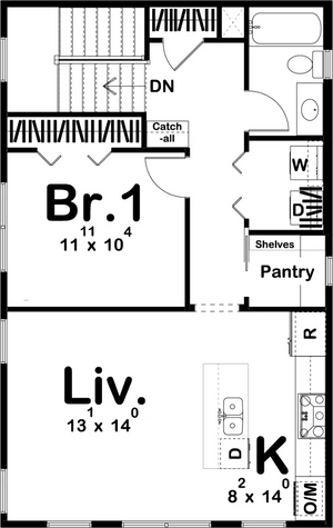 willow point garage apartment plan - archival designs house plans, floor plan