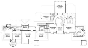 abby glen castle house plan - archival designs house plans, floor plan