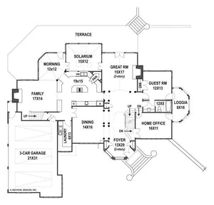 amboise house plan - archival designs house plans, floor plan