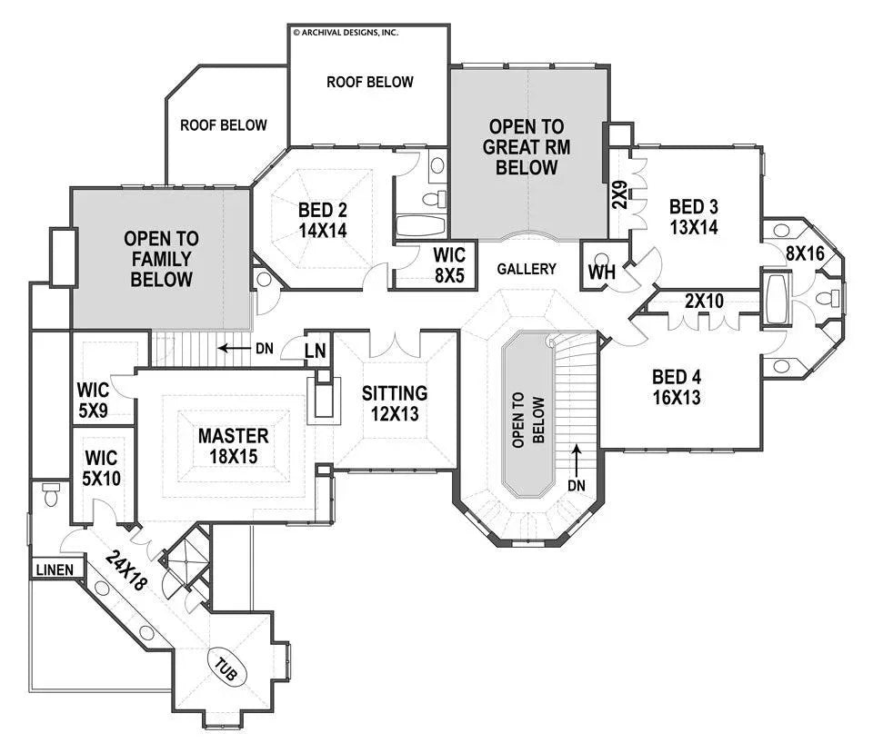 Amboise House Plan - Archival Designs House Plans, floor plan