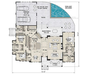 ariana marie house plan - archival designs house plans, floor plan