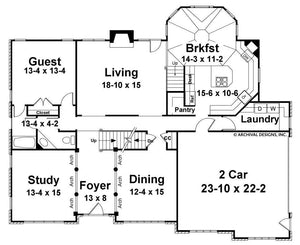 arlington house plan - archival designs house plans, floor plan
