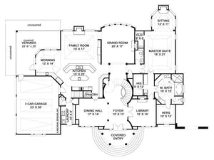 ashlott house plan - archival designs house plans, floor plan