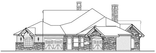 Aspen Creek House Plan - Right Elevation