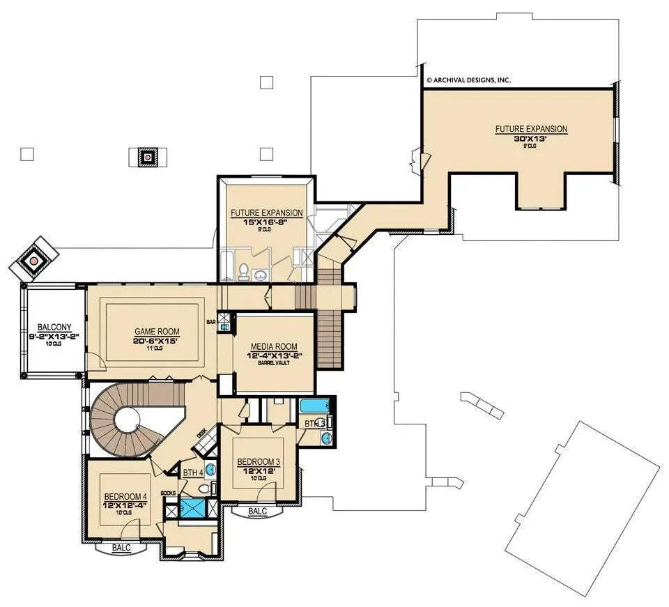 Augusta House Plan - Archival Designs House Plans, floor plan