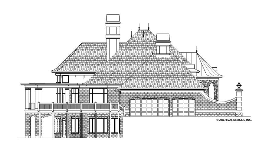 Avanleigh Estate House Plan House Plan - Left Elevation