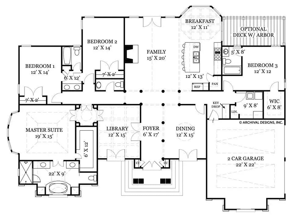 Ballantyne Place House Plan - Archival Designs House Plans, floor plan