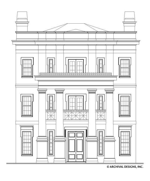 Balleroy House Plan - Elevation Front