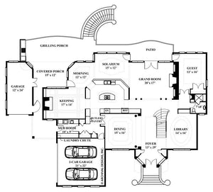 barons court house plan - archival designs house plans, floor plan