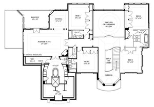 barons court house plan - archival designs house plans, floor plan