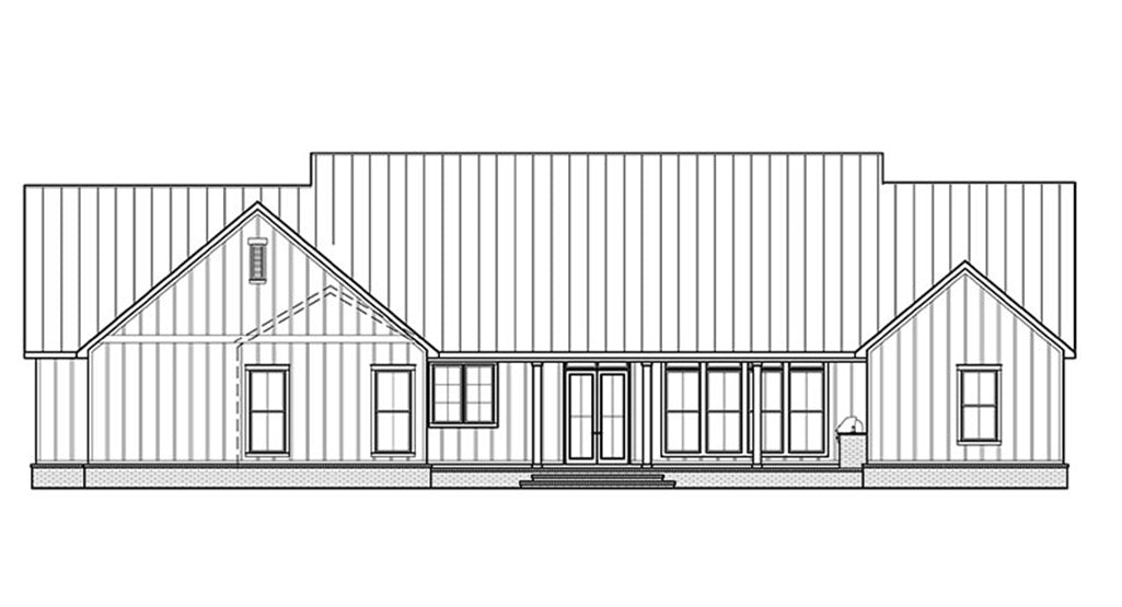 Bear Creek II House Plan - Elevation Rear