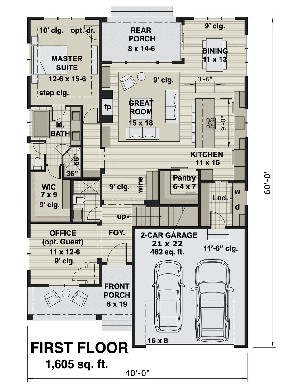 Belmont first Floor Plan