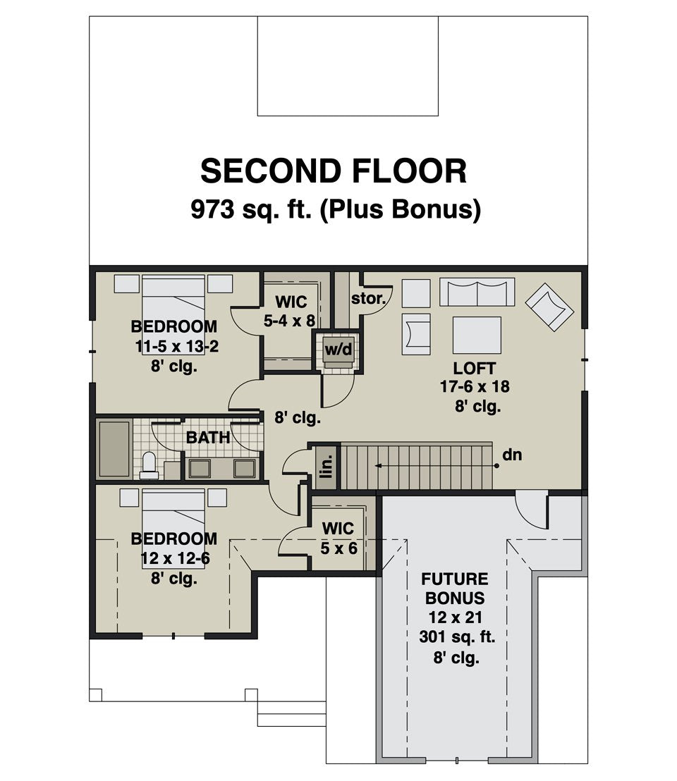 Belmont second Floor Plan