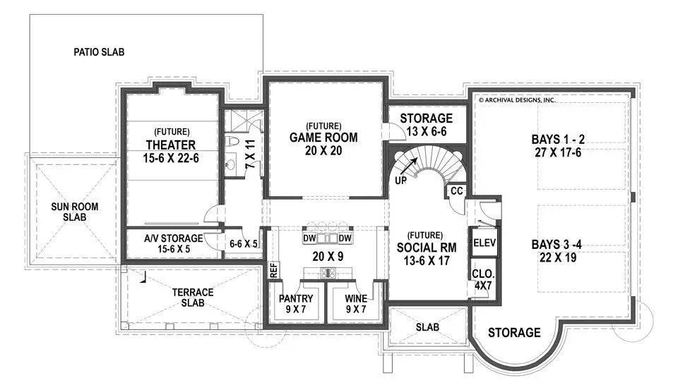 Bernini Estates House Plan - Archival Designs House Plans, floor plan