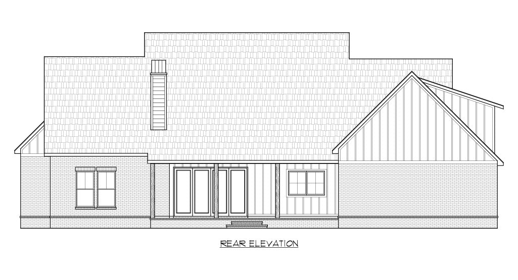 Black Creek II House Plan - Elevation Rear