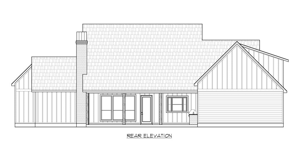Black Creek III House Plan - Elevation Rear