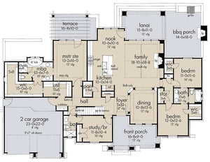 black hawk estate house plan - archival designs house plans, floor plan