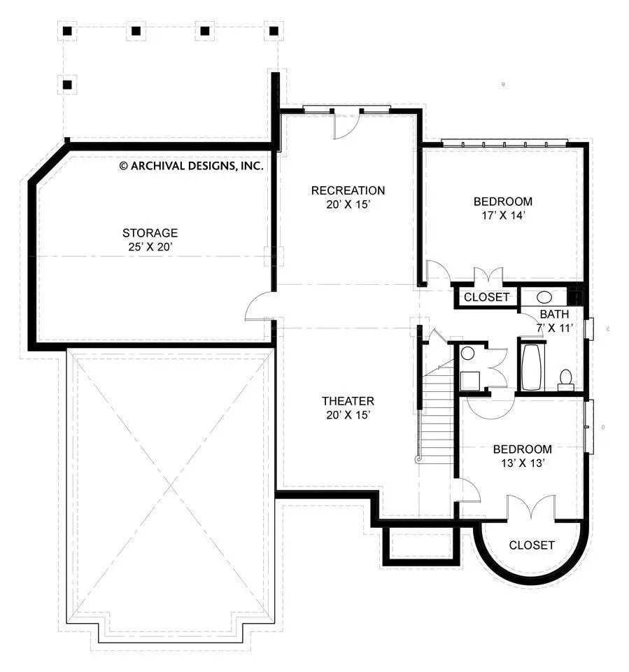 Blanchard House Plan - Archival Designs House Plans, floor plan