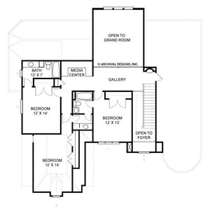 blanchard house plan - archival designs house plans, floor plan