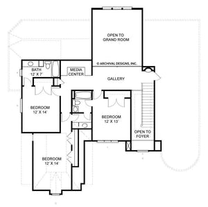 blanchard house plan - archival designs house plans, floor plan