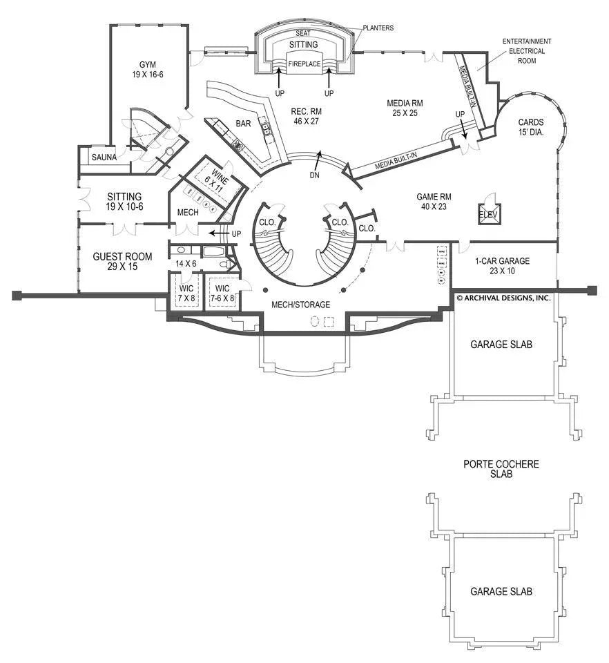 Breakers House Plan - Archival Designs House Plans, floor plan