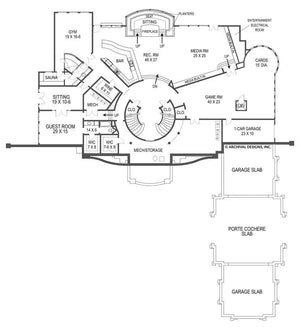 breakers house plan - archival designs house plans, floor plan