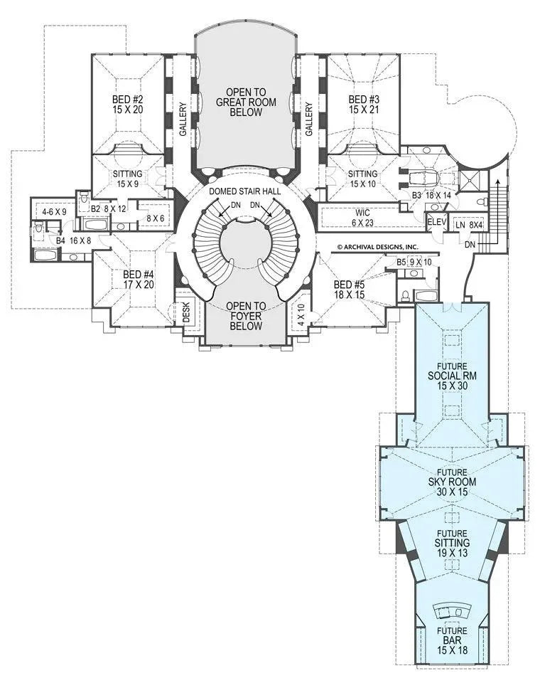 Breakers House Plan - Archival Designs House Plans, floor plan