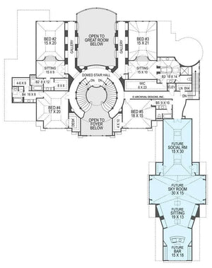 breakers house plan - archival designs house plans, floor plan