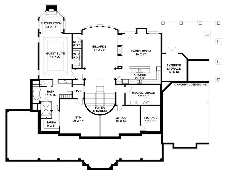 Broadstone House Plan - Archival Designs House Plans, floor plan