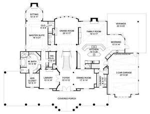 broadstone house plan - archival designs house plans, floor plan