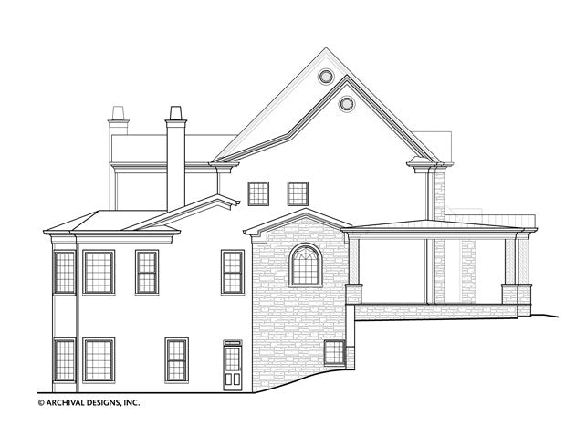 Broadstone Lodge House Plan-Elevation left