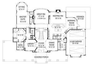 broadstone lodge house plan - archival designs house plans, floor plan