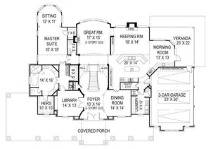 broadstone lodge house plan - archival designs house plans, floor plan