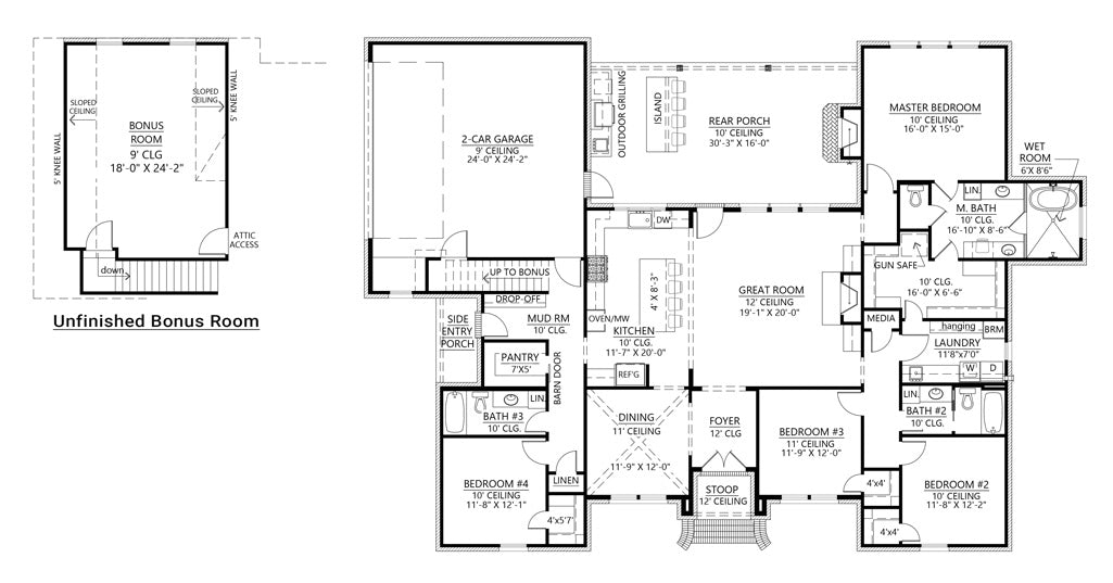 Brookhaven House Plan - Front