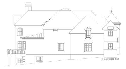 Chastain House Plan-Elevation Left