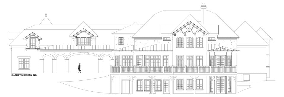 Chastain House Plan-Elevation Rear