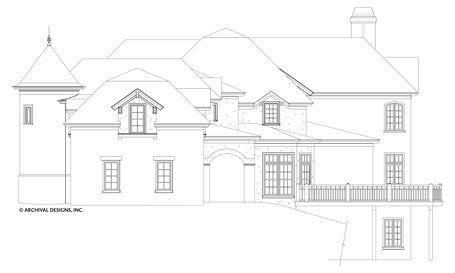 Chastain House Plan-Elevation Right
