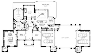 chastain house plan - archival designs house plans, floor plan